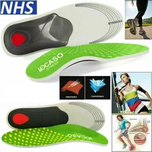 Arch Support 3D Orthotic Insoles Plantar Fasciitis Cushion Pad Heel Feet Flat Uk