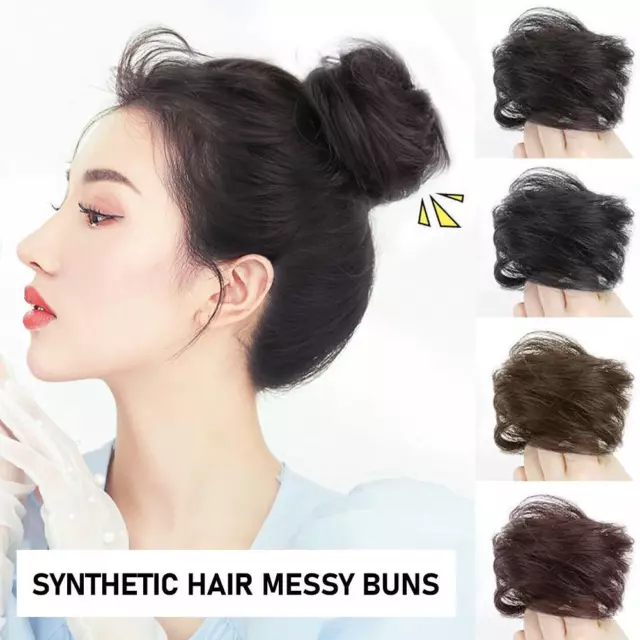 Simple Fashion Women Girls Fluffy Messy Bun Hair Scrunchie N1N3 Synthetic I3D1