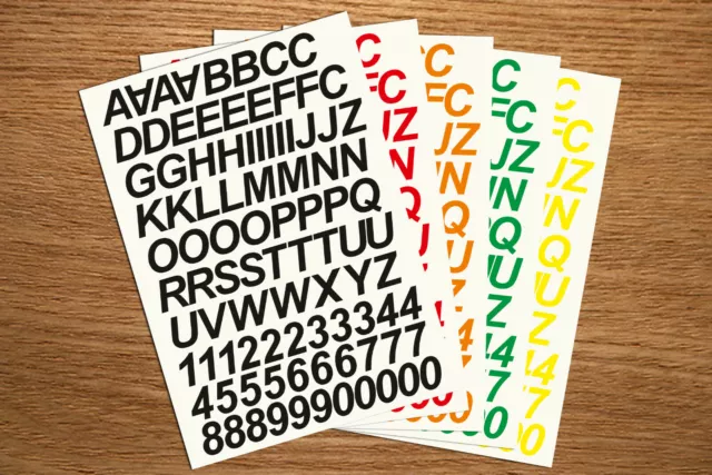 letters stickers self adhesive alphabet numbers decals vinyl