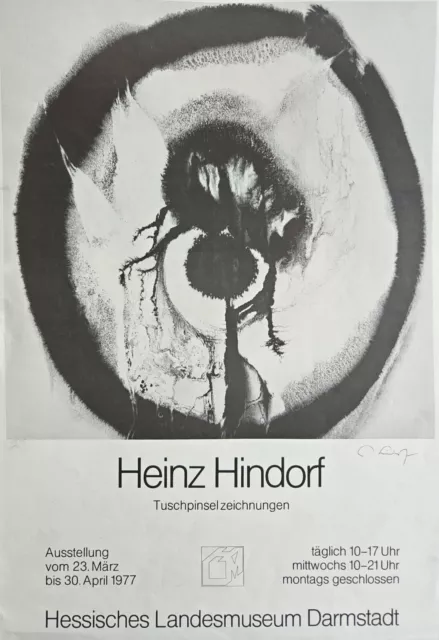 Heinz Hindorf Plakat signiert 1977
