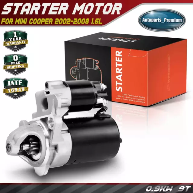 Starter Motor for Mini Cooper 02-08 1.6L Manual Trans W10B16A 0.9KW 12V CW 9T