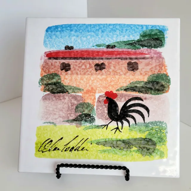 2 Marco e Cristina Italian Hand Painted Trivets Italian Countryside Scene 8 Inch