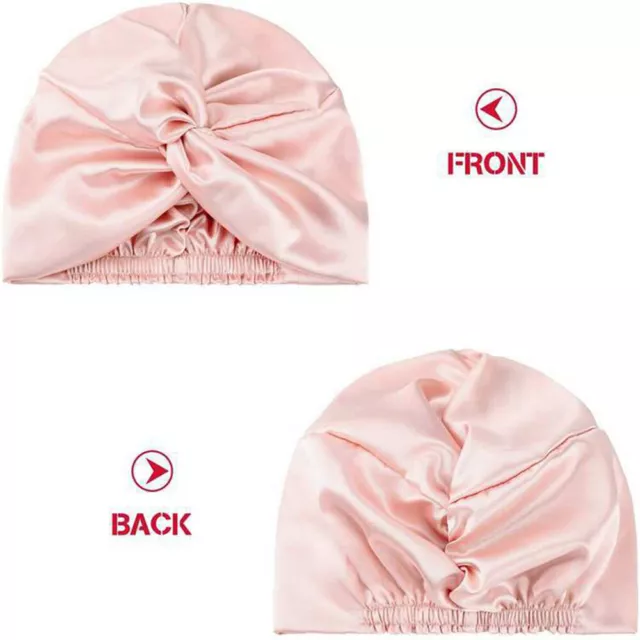 AU Soft Silk Night Cap Care Bonnet Double-layer Sleeping Cap Hair Styling