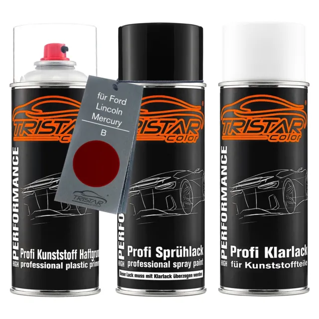 Autolack Spraydosen Set für Kunststoff für Ford Lincoln Mercury B Royal Maroon