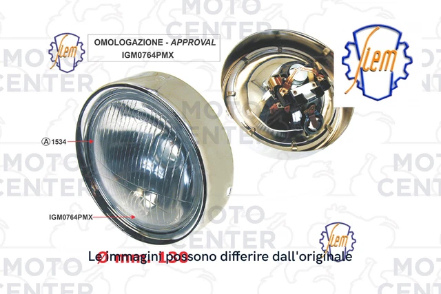 Optique Avant Pour Scooter Piaggio Vespa LX 50cc - Adaptable - Homologué CE - Sans Ampoule