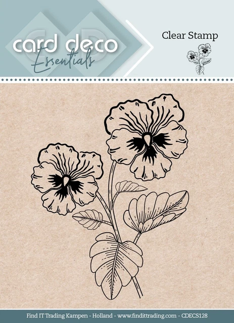 Paquete de 3 tarjetas coleccionables Find It Deco Essentials estampilla transparente -ECS128