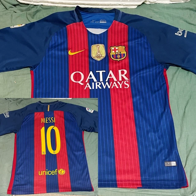 FC BARCELONA 2016/17 NIKE MESSI #10 Soccer Jersey Mens AUTHENTIC 3XL