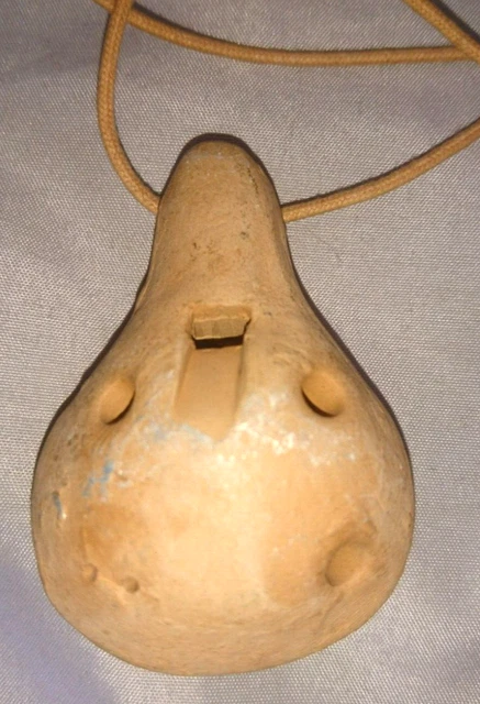 Flûte En Terre Cuite Style Aztèque/maya - Serpent - Reproduction Précolombienne - 30 Cm