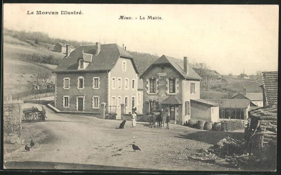 CPA Moux, la Mairie 1906