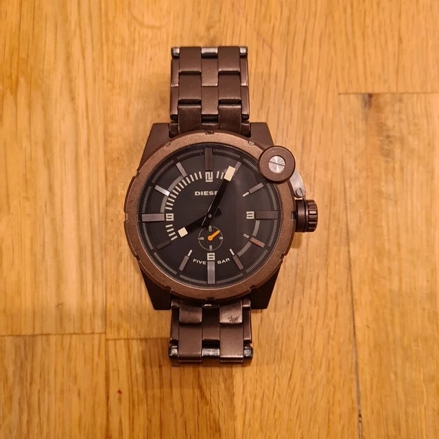 DIESEL WATCH DZ 4236 Solid Stainless Steel Bronze 5 Bar Water Resistant New Batt 74.99 PicClick UK