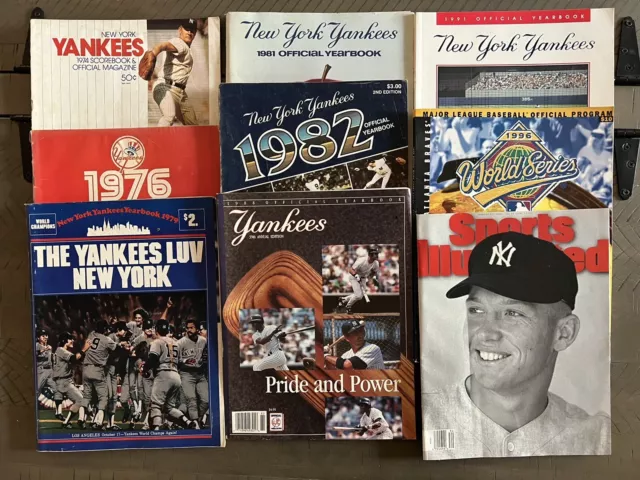 NY Yankees Official Magazine Yearbook Program Vintage 1974-1996, Mantle SI