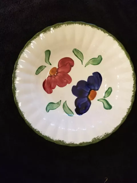 Blue Ridge Southern Potteries 9 1/4” Round Serving Bowl Painted Daisy Flower 9"