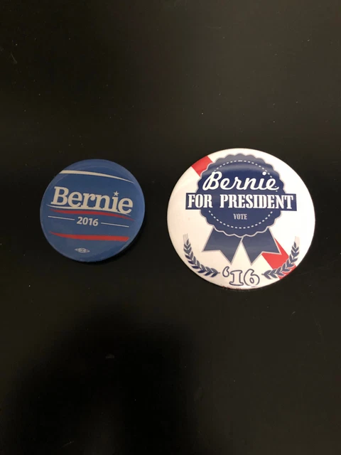 Bernie Sanders Official 2016 President Campaign Buttons Pin - Set of 2