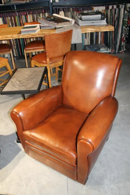 Fauteuil Club  Dossier CROSSE cuir