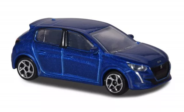 Majorette Peugeout 208 Blue Street Cars 1:64 Scale 3 Inch Toy Car