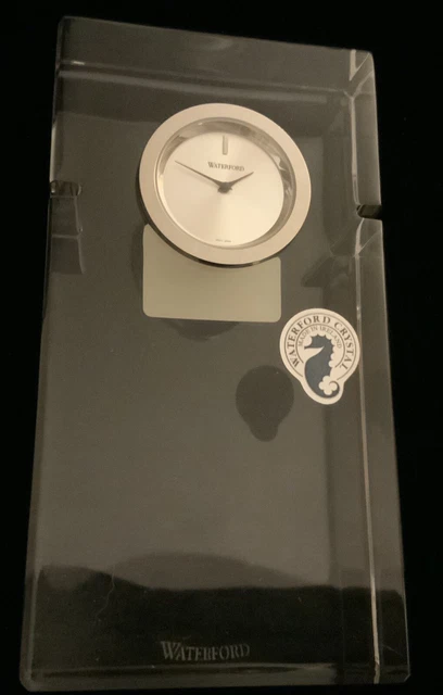 Vintage Waterford Small Metra Crystal Clock With Seiko Movement