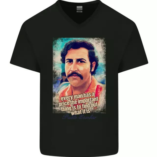 Pablo Escobar Quote Mens V-Neck Cotton T-Shirt
