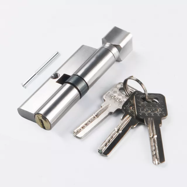 Screen Door Security Door Lock Key Cylinder Barrel Lock Replacement w/Screw+Keys