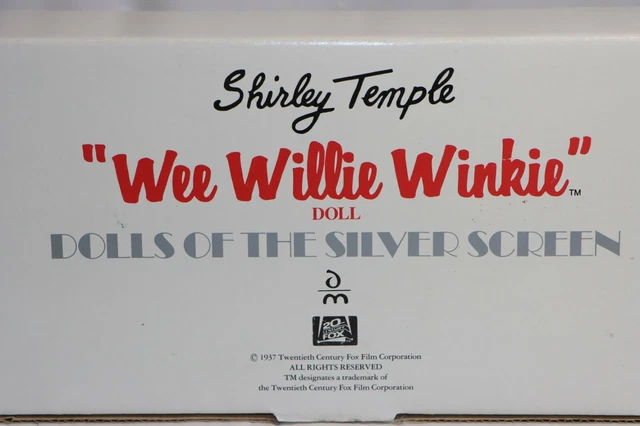 Shirley Temple “Wee Willie Winkie” Porcelain Doll Danbury Mint Condition