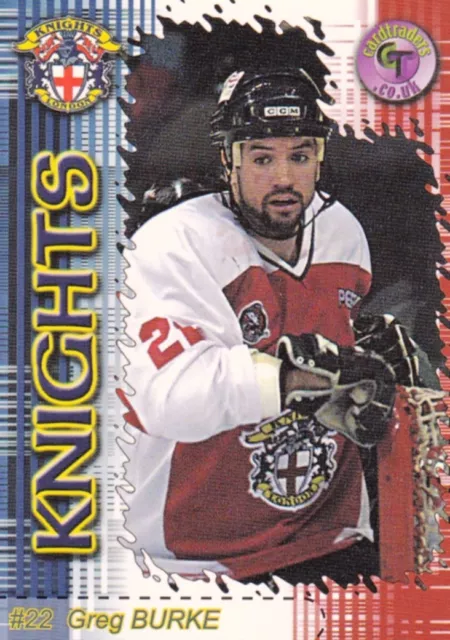 Greg Burke, London Knights (Bisl - U.k.), Rare 2001-02 Limited Edition Card.