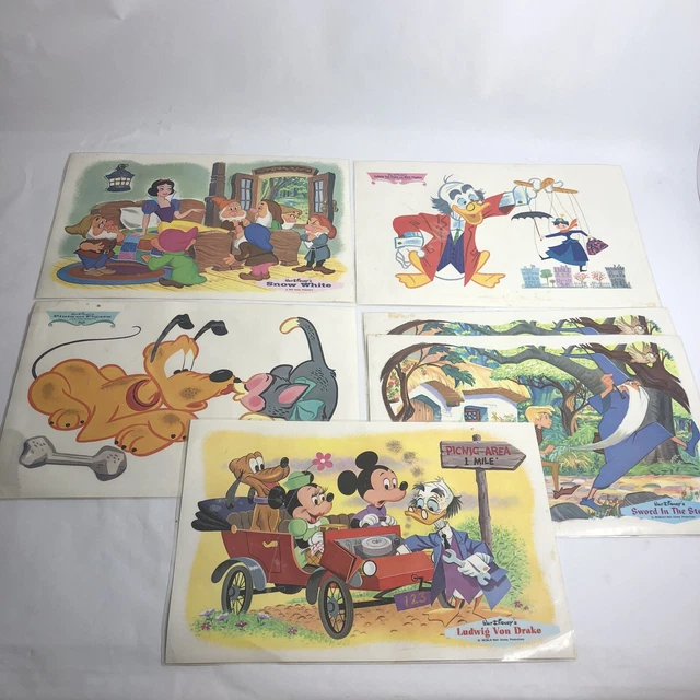 Lot of 6 Disney Laminated Placemats