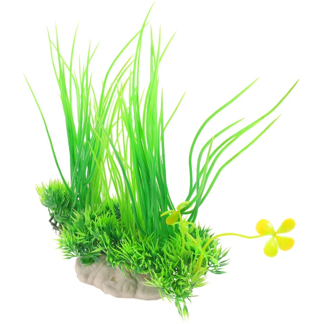 Combinación de pequeñas decoraciones falsas de plantas acuáticas artificiales