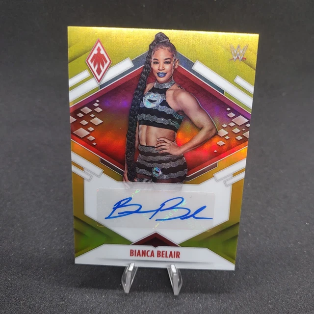 2022 Panini WWE Chronicles BIANCA BELAIR Phoenix Gold Prizm Auto Autograph 10/10