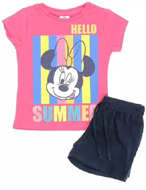 Completo bambina Corto in Cotone Mezza Manica Minnie Disney  0100