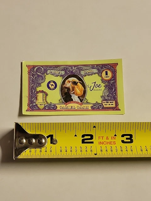 camel cigarettes c notes Vintage Camel Cash Featuring Joe Camel Character RJ Reynolds Tobacco Company Excellent Condition VINTAGE CAMEL CIGARETTES C-NOTES (SOME