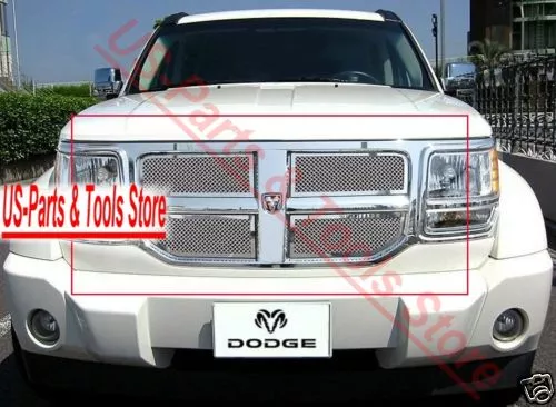 Für Dodge Nitro : Tuning Kühler Grill Edelstahl poliert Frontgrill Kühlergrill