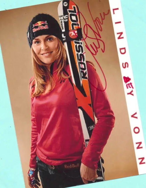 Lindsey VONN  (40)  TOP Autogramm - Bild - Print Copie + SKI AK signiert-gratis