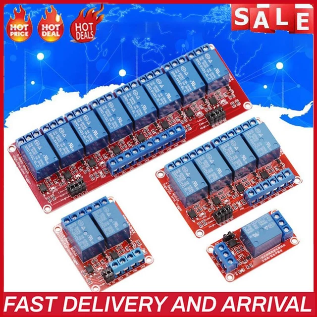 1/2/4/8 Channel Relay Module with Optocoupler 5V 12V 24V Relay Module Board