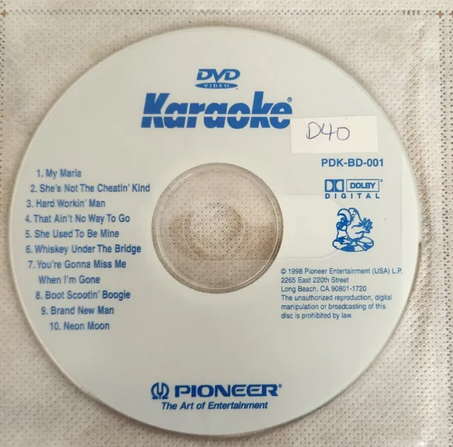 Pioneer Karaoke Dvd Pdk-Bd-001