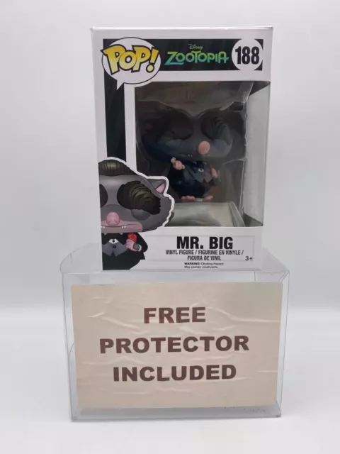 Funko Pop Mr. Big #188 Disney Zootopia Collectible Vinyl Figure w/ Protector