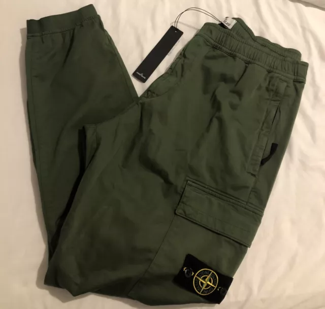 Pantaloni cargo Stone Island W32 vestibilità affusolata regolare nuovi con etichette