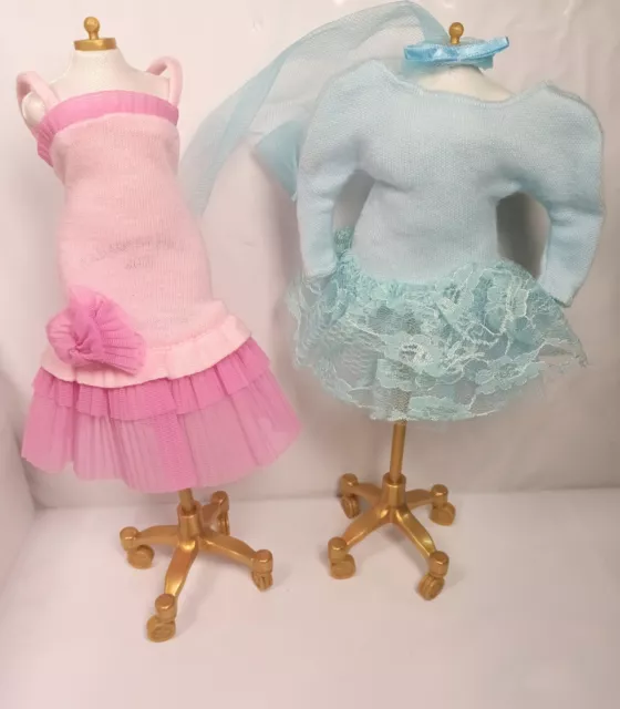 Vtg 1988 Barbie Dinner Date Fashions Dresses Lot Of 2 #1292 & 1295