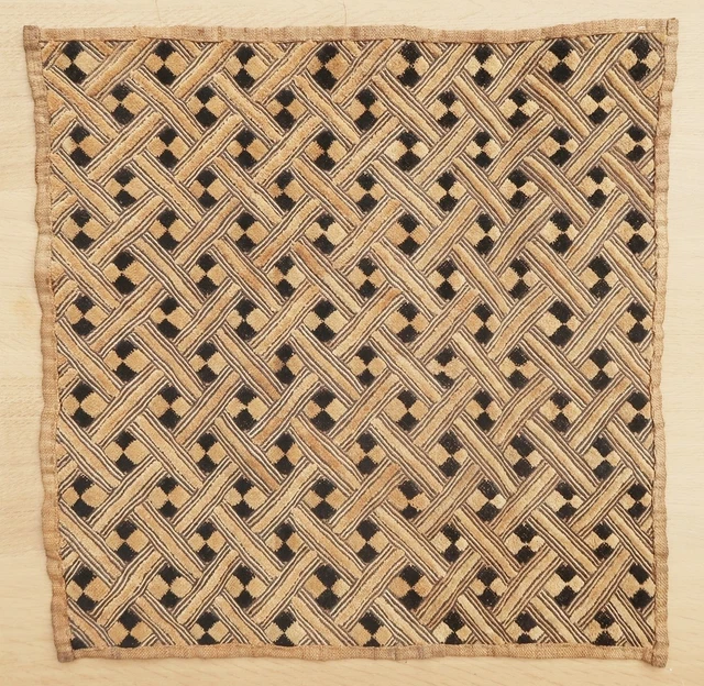 Textile tissage ancien tribal ethnique Africain Afrique Congo Shoowa Kuba 1950