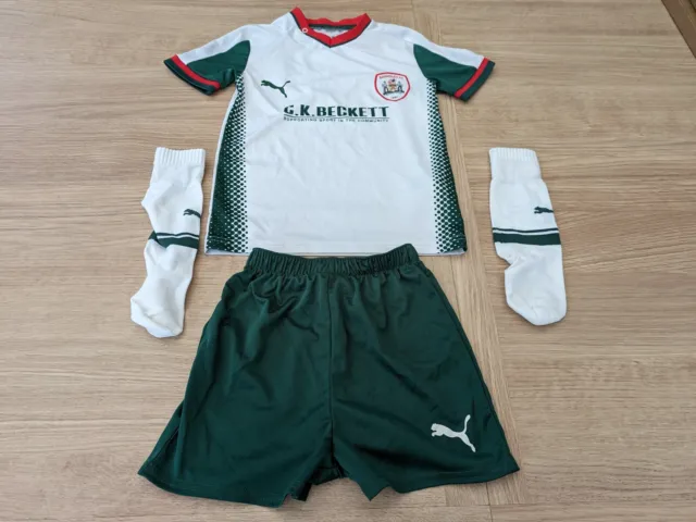 2017/2018 Barnsley FC Away Football Kit Age 3-4 yrs Puma Tykes Tarn Boys Kids
