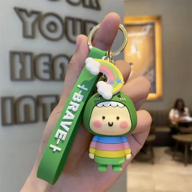Cute Rainbow Baby Cartoon Kawaii Keychain Wallet Charm Keychain L5