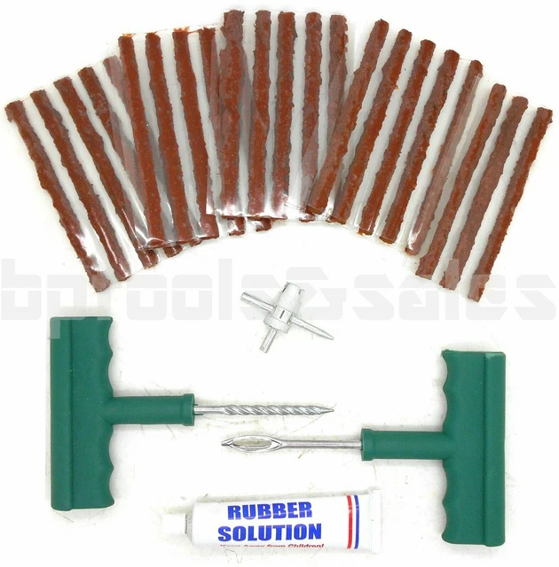 27PC TIRE REPAIR Kit DIY Flat Tire Repair Home Plug Patch Car Truck