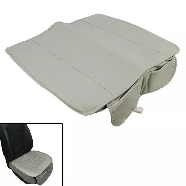 Universal Grey PU Leather Car Front Seat Cover Protector Cushion Pad