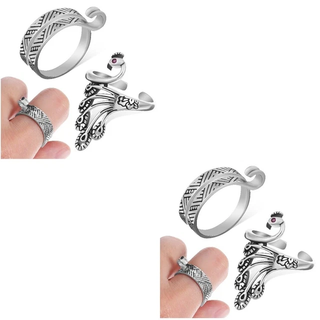 4 piezas Anillos de ganchillo para dedos Anillos de ganchillo Anillos de ganchillo Anillos para tejer dedos