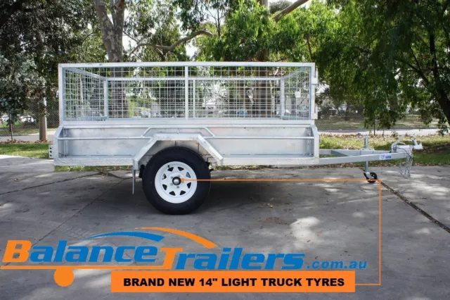 8x5 Galvanised Fully Welded Box Trailer With 600mm Cage & BRAKE ATM 1400KG 2