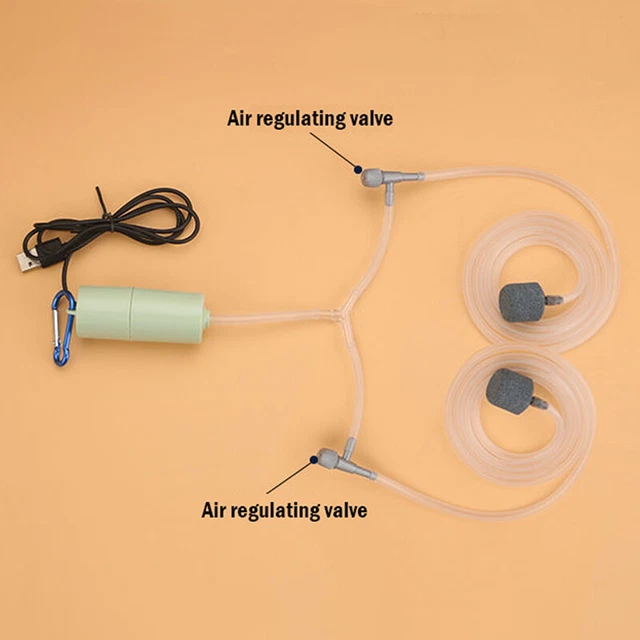 USB Mini Air Pump Water Pump Oxygen Aerator Aquarium Fish Tank Portable H PH AM