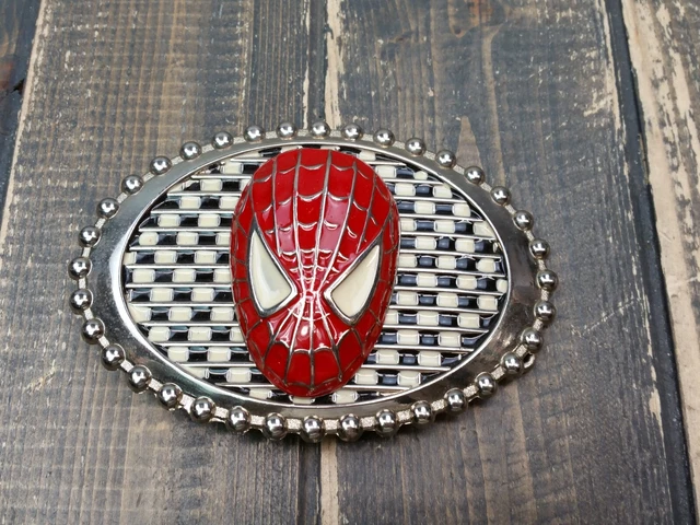 Spider-Man Metal Belt 5" BUCKLE Spidey Spider Man Spiderman Marvel Comics Oval