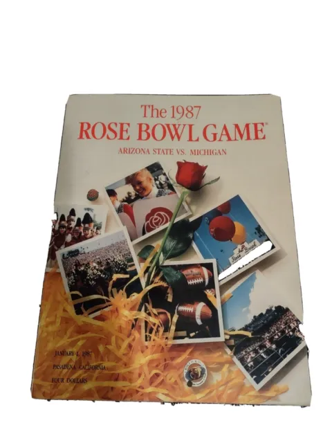 1987 Rose Bowl Michigan Wolverines vs Arizona State Program