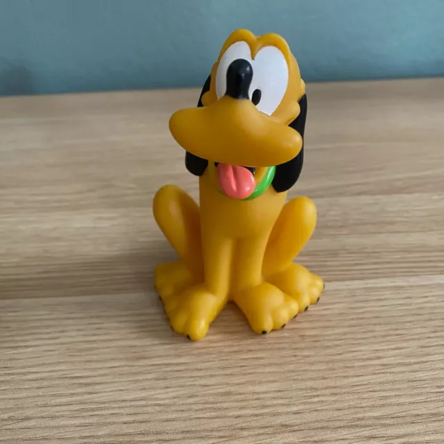 Vintage Disney Pluto Toy 6" Rubber PVC