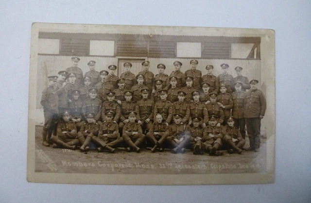 WW1 Leicestershire Regiment - 52nd Battalion Corporal's Mess Postcard