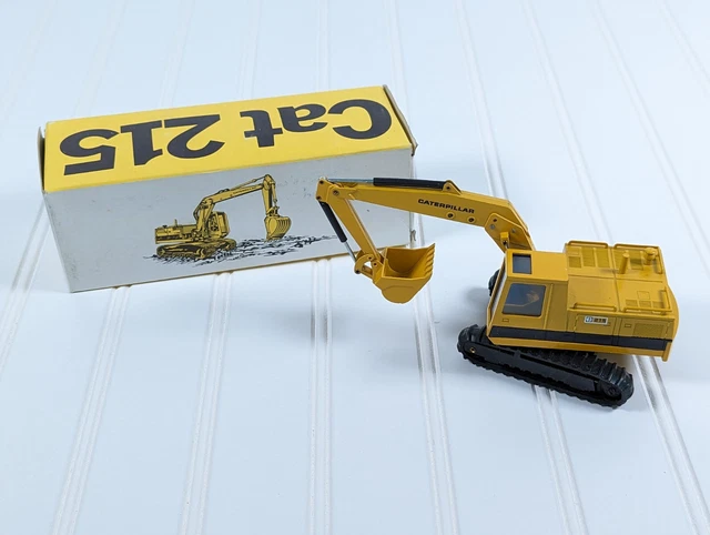 NZG No. 190 CAT Caterpillar 215 Excavator 1:50 Scale Diecast in Box West Germany