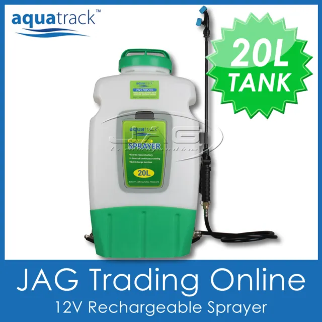 AQUATRACK 20L 12V WEED SPRAYER Rechargeble Battery Backpack Knapsack Garden Pump